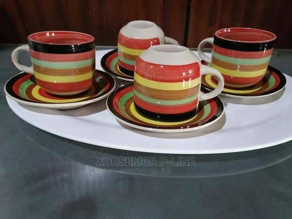 Tea cups with plates