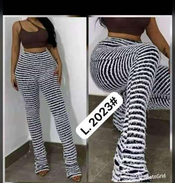 Pantalon rayé confortable