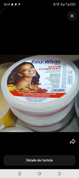 Savon Eclaircissant easy white