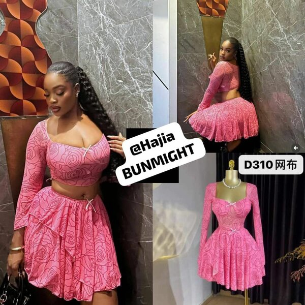 Robe Évasée Rose Élégante