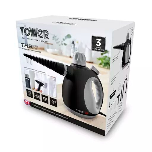 Tower handheld Steam Cleaner with 9 Accessories Keep your f