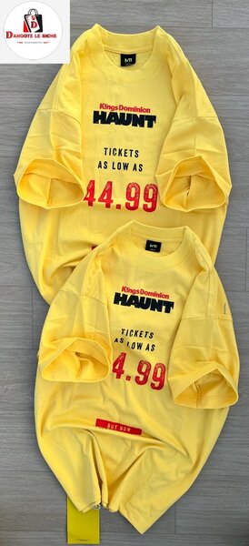 T-shirt jaune tendance unisexe