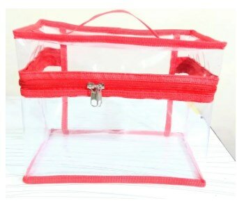 CUSTOMIZE Pack Of 2 cosmetic box 8X5X5 INCH Makeup Storage Bag | Makeup Brushes Bag & Toiletries Organizers with Full of Storage | Cosmetic Brush Kit | Make Up Bags Pouch with Zipper for Travelling | Multipurpose Traveling Cosmetic Bags for Women