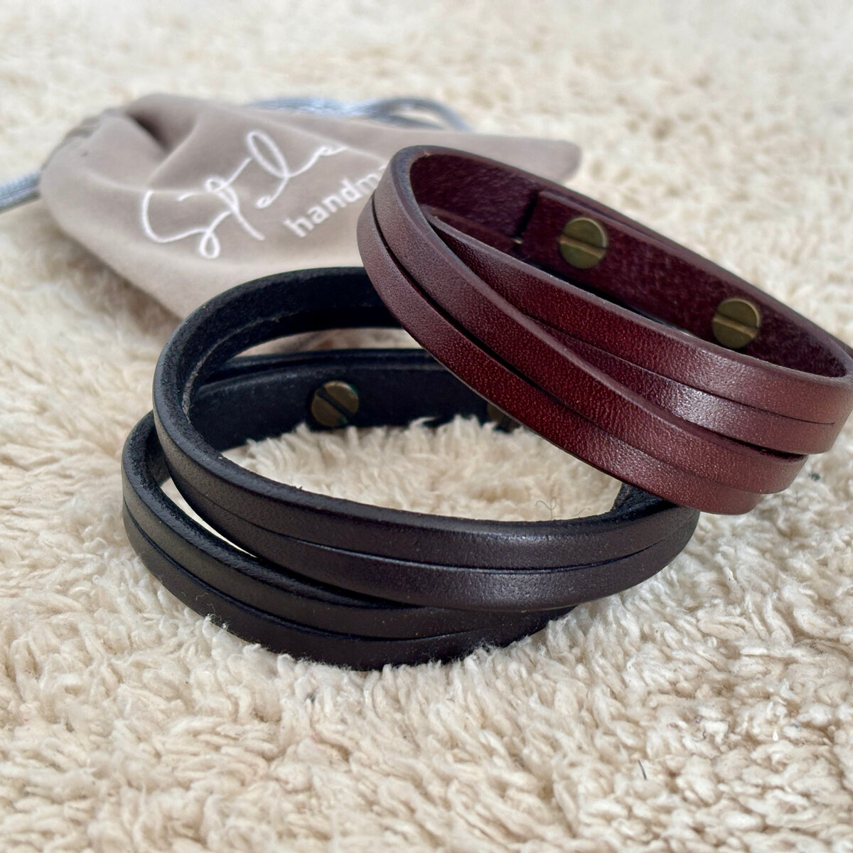 Bracelet en cuir unisexe