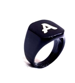 A Logo Titanium ring For men