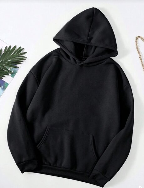 Sweat à capuche noir unisexe