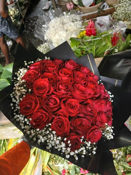 Bouquet de roses rouges