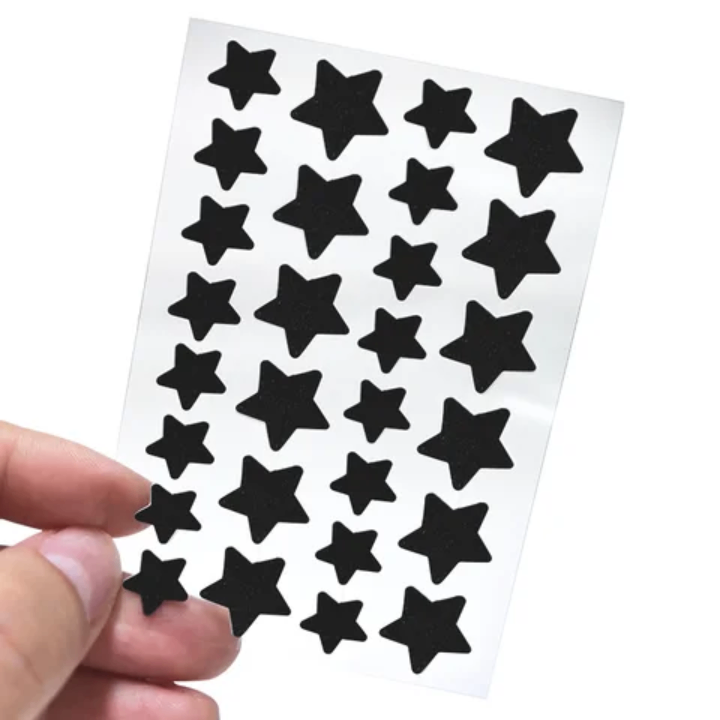 Autocollants étoiles colorés