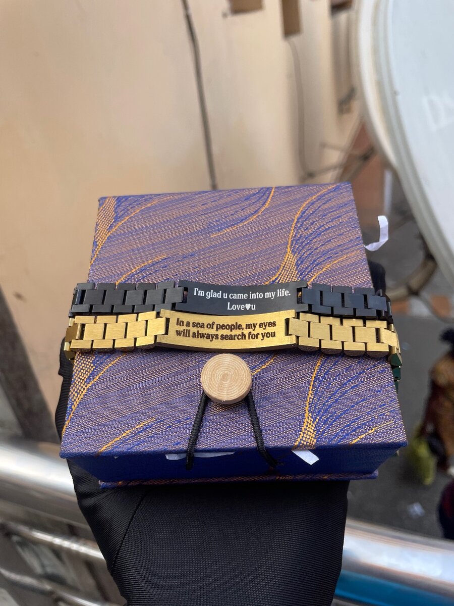 Engraved Rolex bracelet