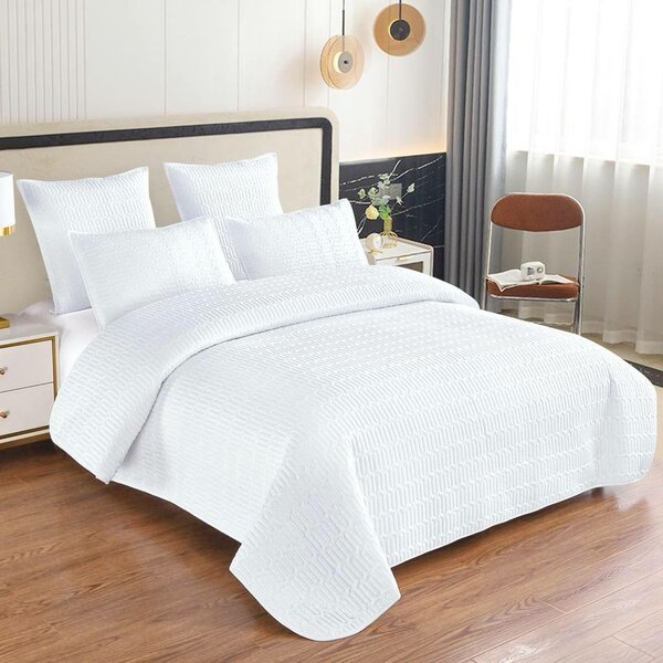 5 pieces bedspread queen size