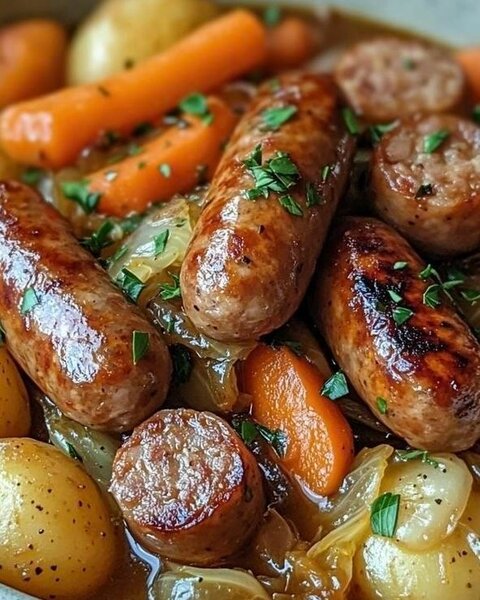 Saucisses Sautées Aux Pommes