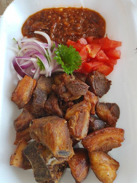 PORC AFRICAIN GRILLÉ SEC