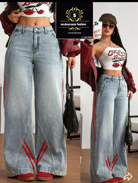 Jean wide leg stylé femme
