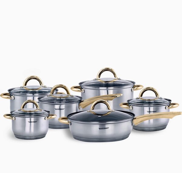Stainless steel cookware 12pcs
