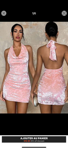 Robe Sequins Réfléchissants Femme