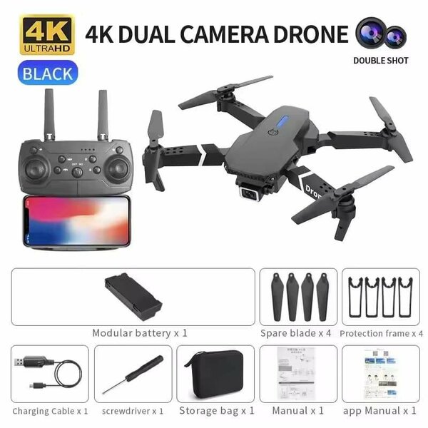 Drone professionnel grand Angle RC 4K HD, Mode caméra, hélic