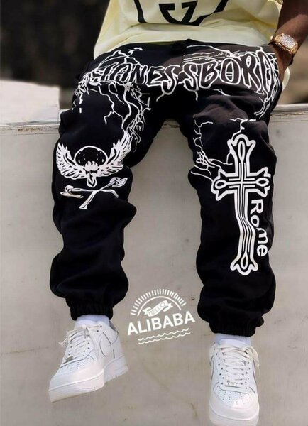 Pantalon streetwear imprimé hommes