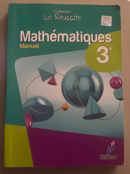 Manuel de Mathématiques 3e