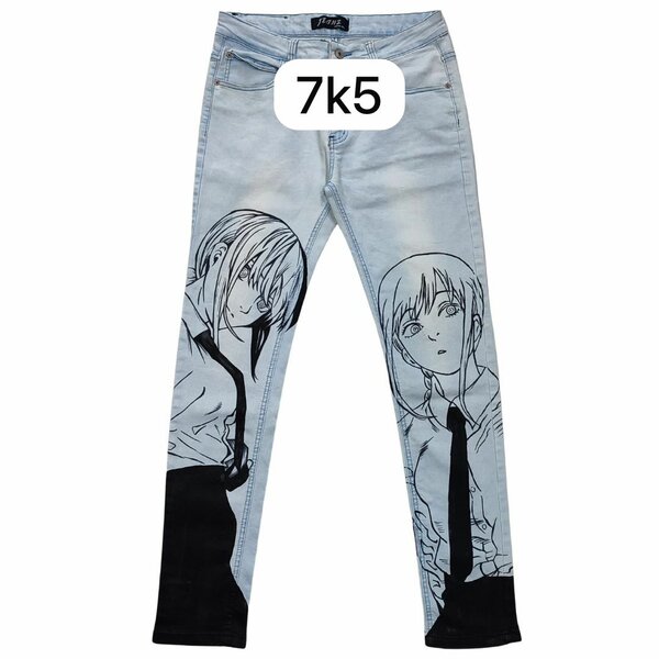 Jeans artistiques avec personnages