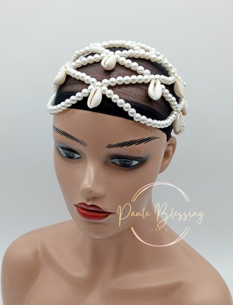 Coiffe Perles et Coquillages