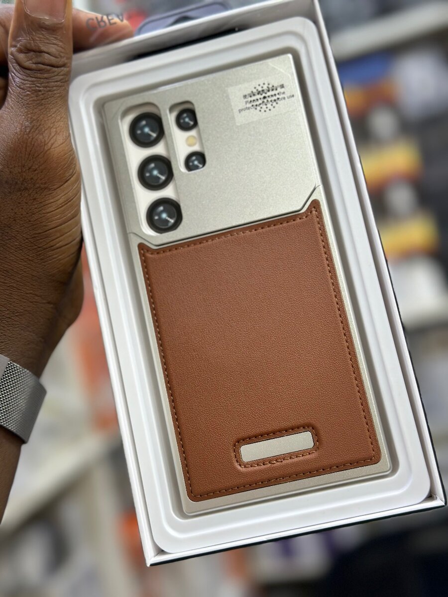 Coque premium en cuir pour téléphone