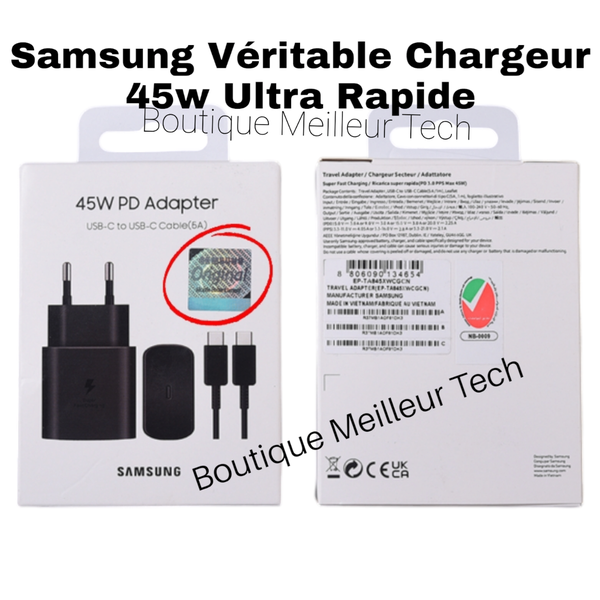 Chargeur Samsung 45w Ultra Rapide Type-C, Original