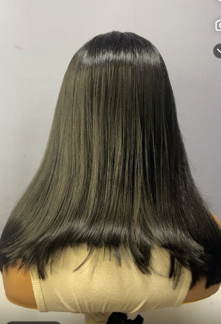 12 inches human hair blend bob