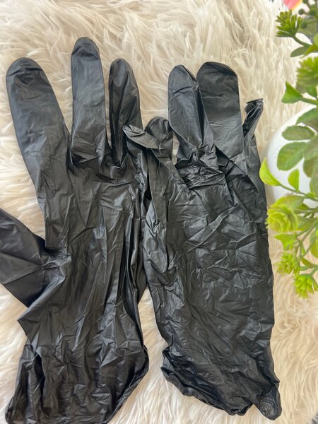 Gants en nitrile noirs résistants
