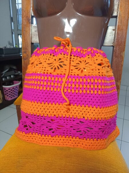 Jupe crochetée colorée