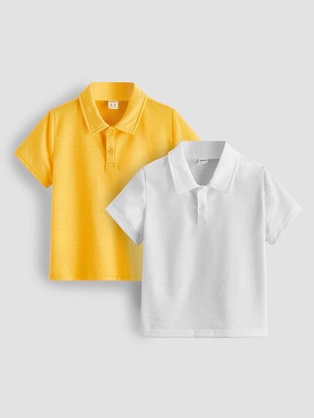 Authentic plain white polo kids