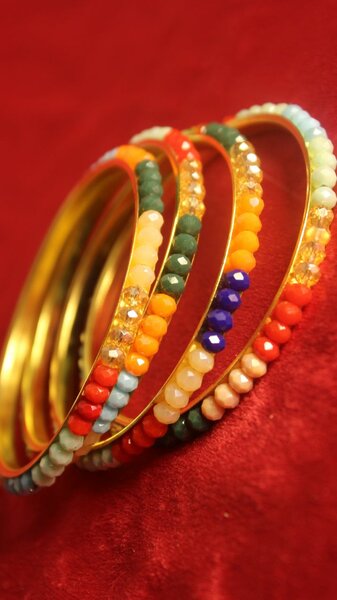 Marble stone Bangles 4 piece Set