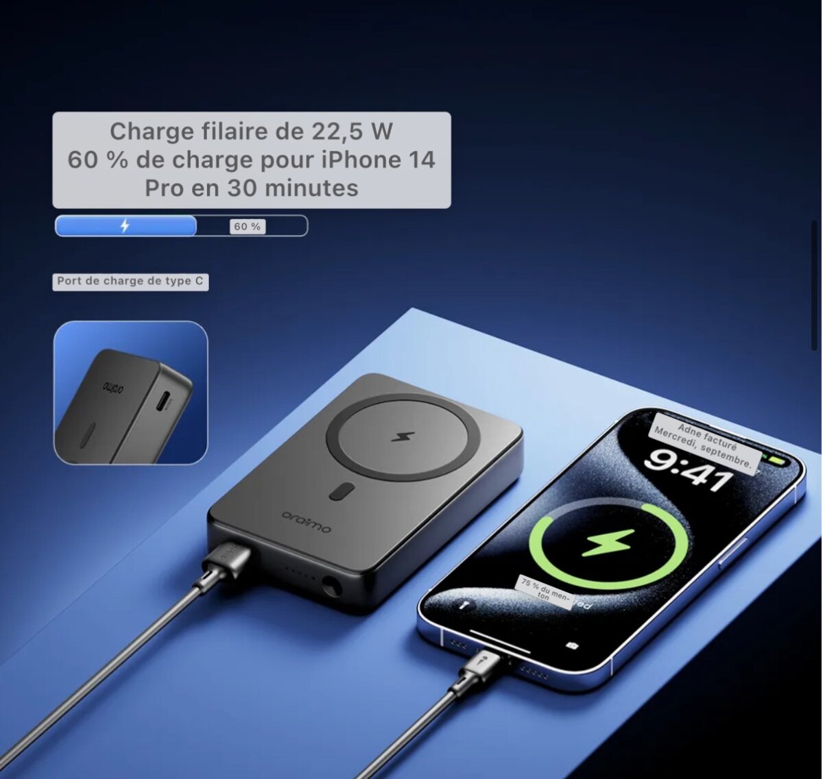 Chargeur Sans Fil Magnétique 22,5W