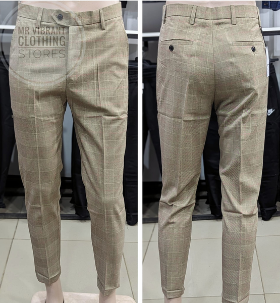 Checkered formal trousers 