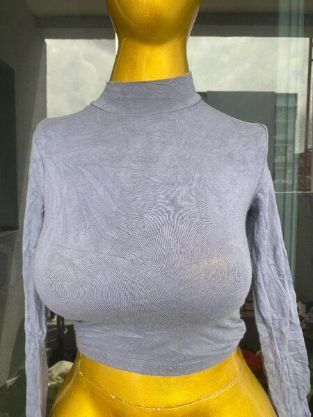 Haut Femme Col Roulé Côtelé