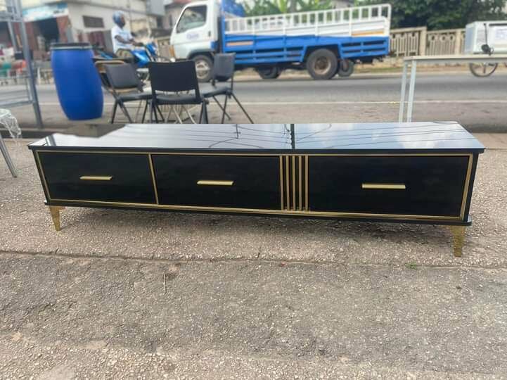 Black and Gold Table Storage