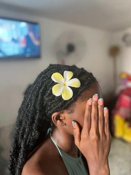 Épingle à cheveux fleur tropicale