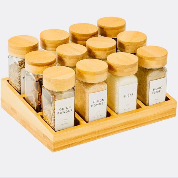 12pcs spice jars set