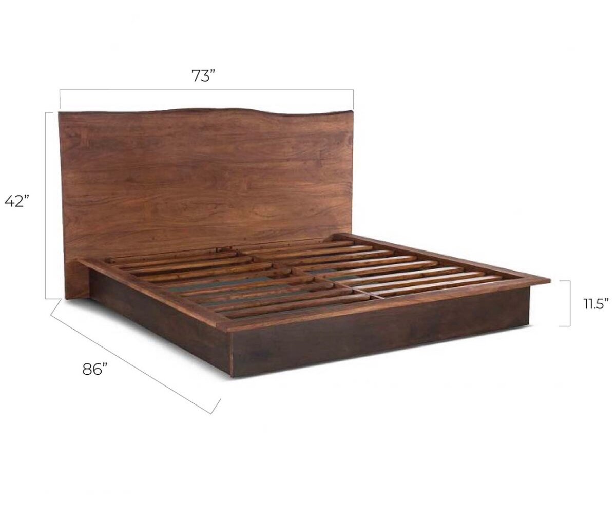 Raw Walnut Merle Bed