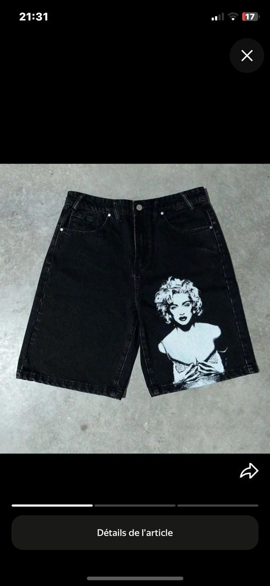 Shorts en jean tendance unisexe