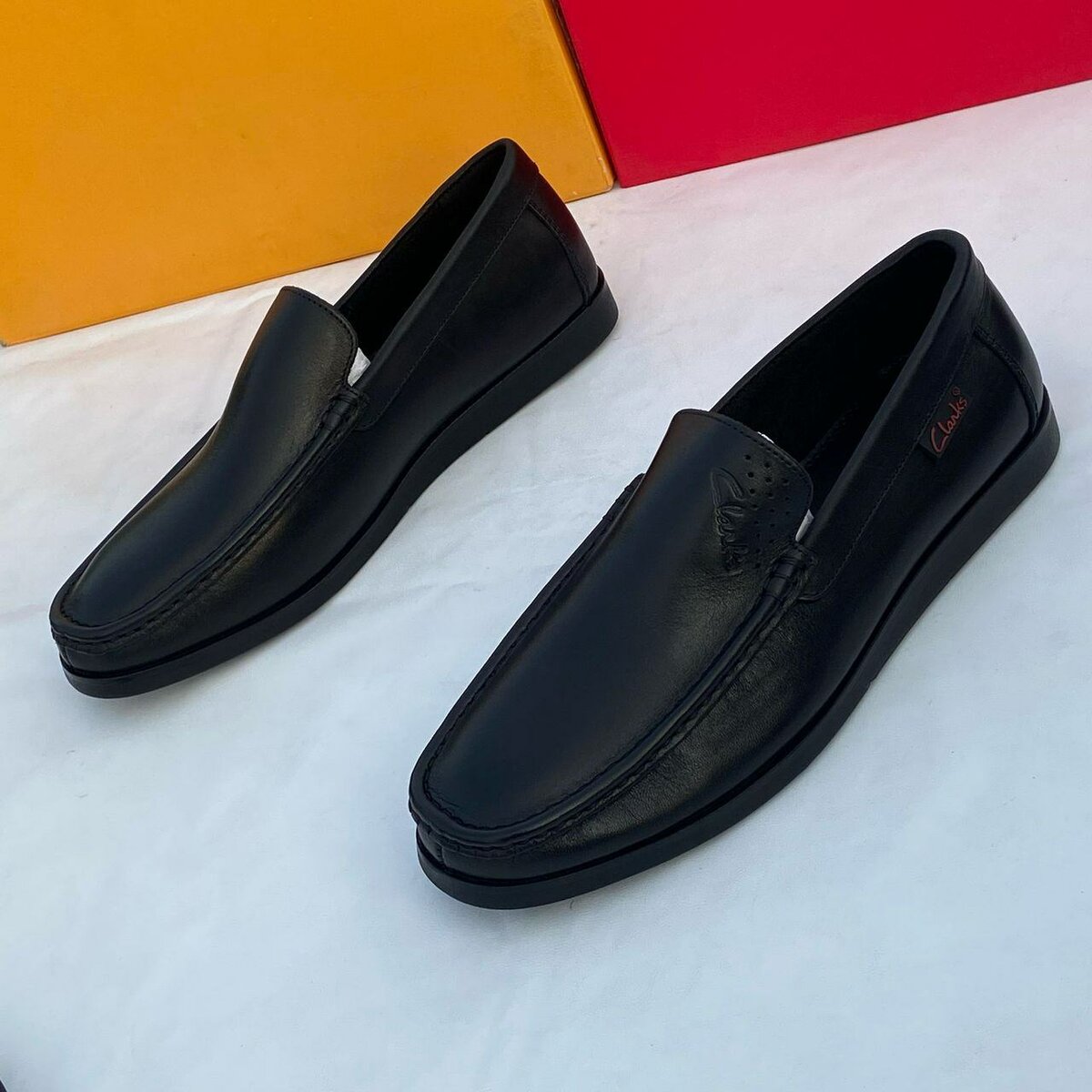 Quality Black Clarks Loafers