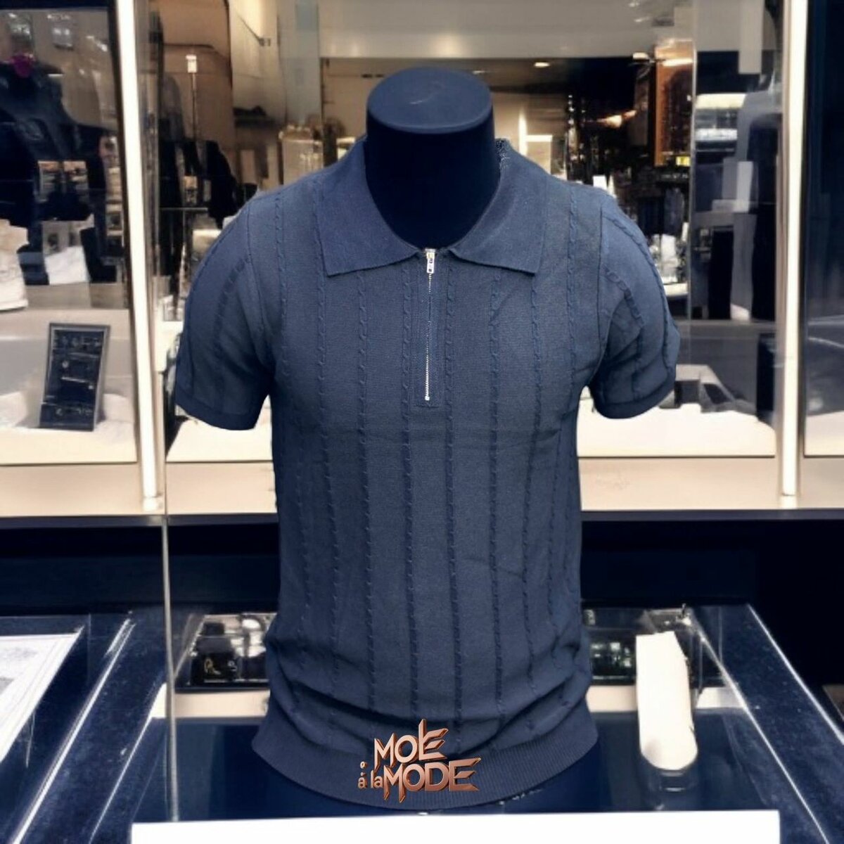 Polo homme rayé élégant