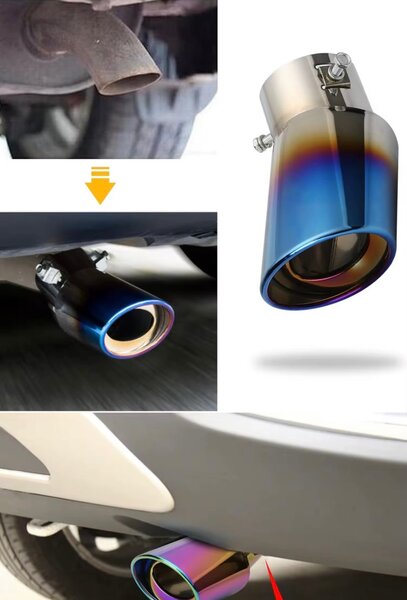 Embout d'échappement multicolore