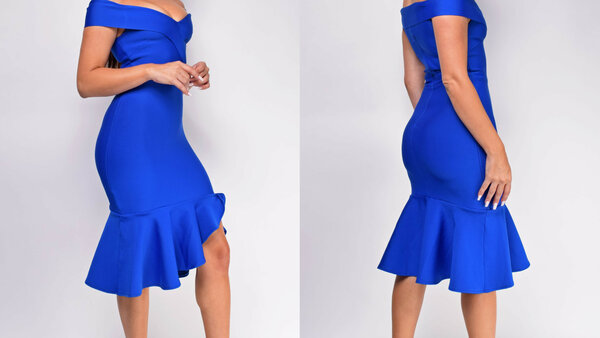 Shoulder Strap Sleeveless Fishtail Midi Bandage Bodycon