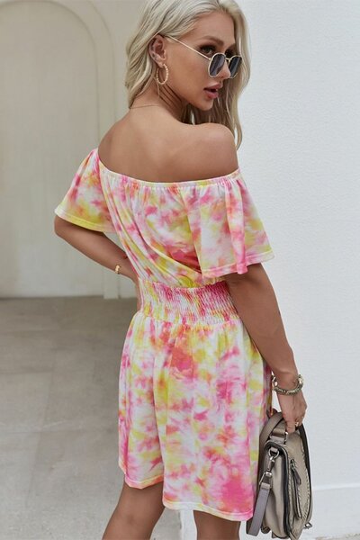 Woman Off Shoulder Mini Dress