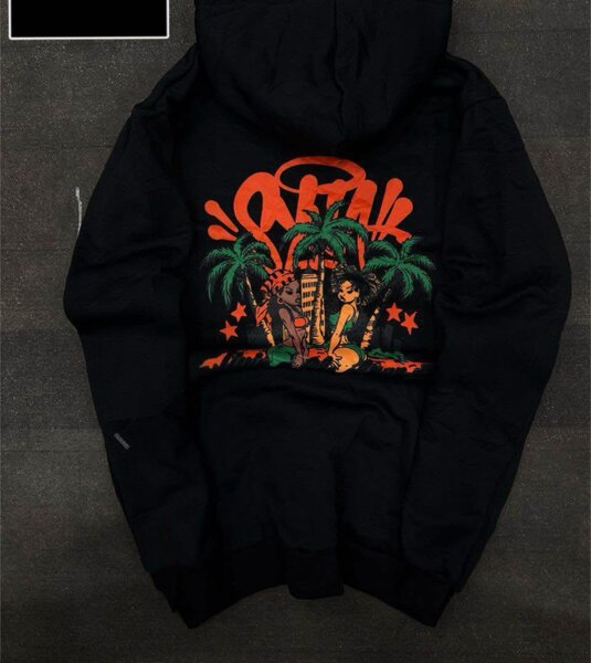 Sweat à Capuche Graphique Unique