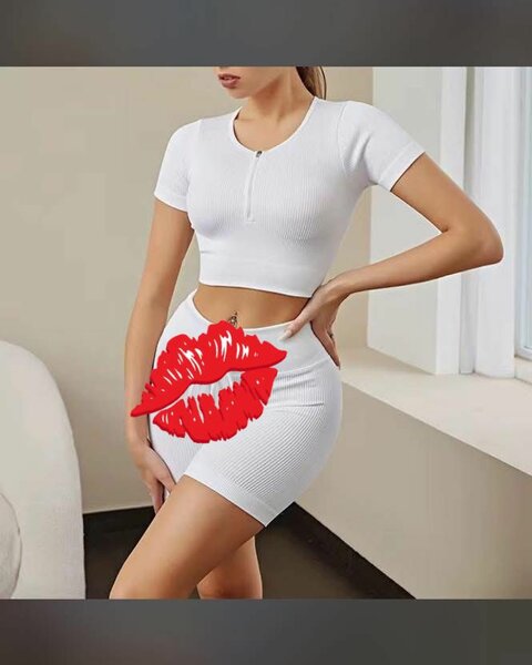 Ensemble sport court femmes