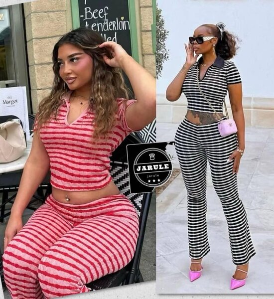 Ensemble rayé confortable