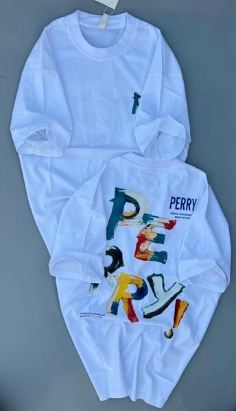 T-shirt blanc imprimé Perry