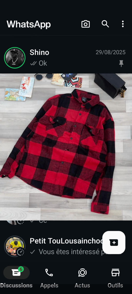 Chemise à carreaux décontractée