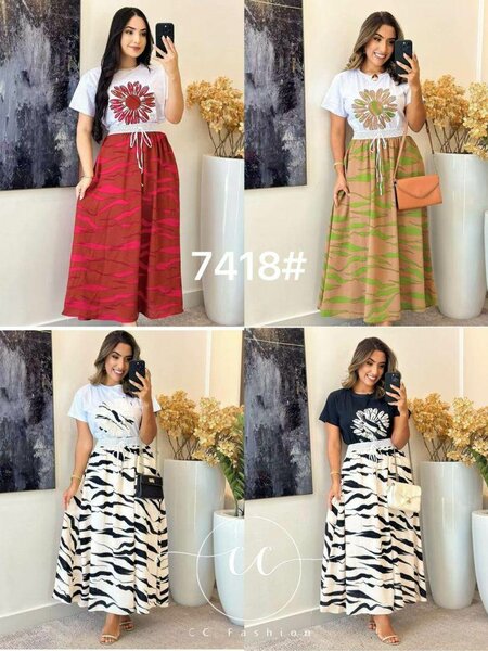 Ensemble floral décontracté femme